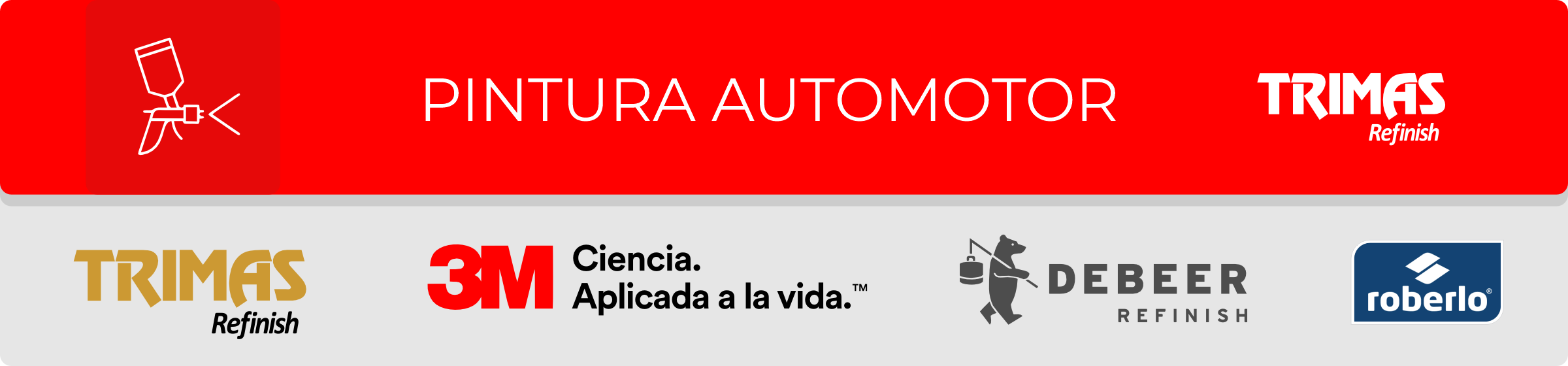 Pintura Automotor Pintura y accesorios Trimas, Debeer, Roberlo, 3M para chapistas